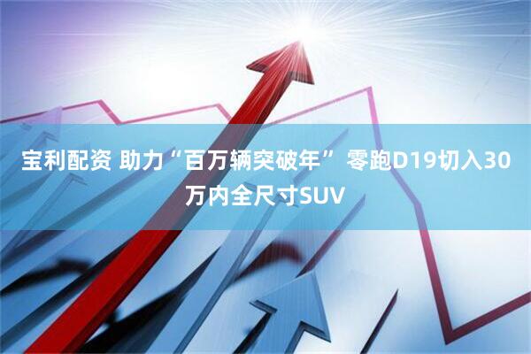 宝利配资 助力“百万辆突破年” 零跑D19切入30万内全尺寸SUV